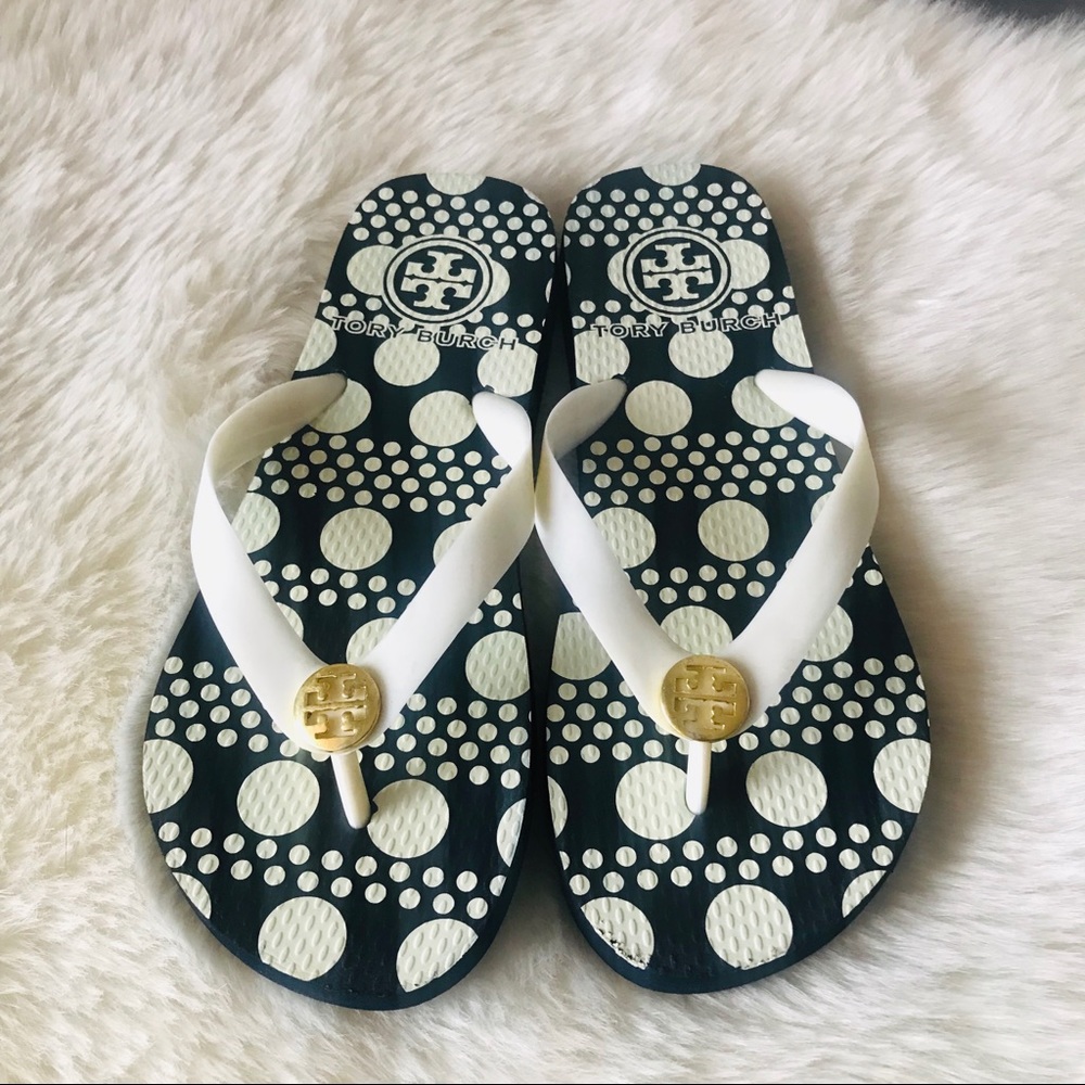 Tory Burch blue and white sandals size 7 in GUC